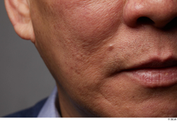 Face Cheek Skin Man Asian Chubby Wrinkles Studio photo references